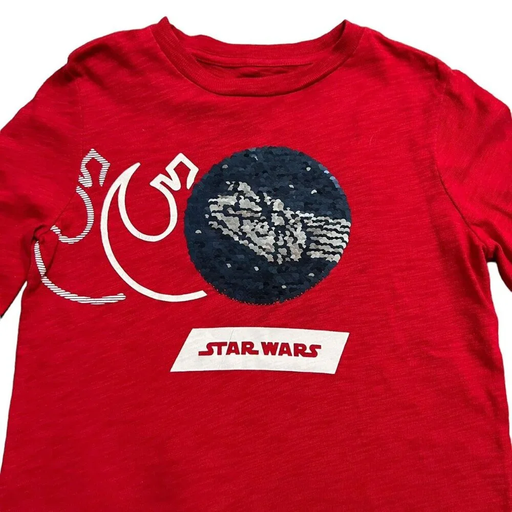 Gap Kids Sz S Star Wars Flip Sequin Shirt